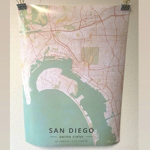 Retro San Diego Map Poster